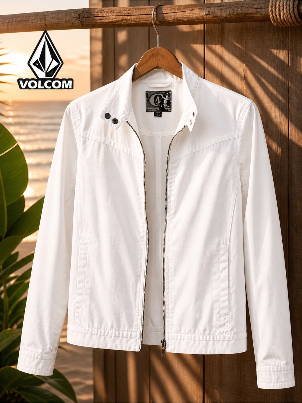 Like New 🌸 VolCom White Jacket - Beach Style Women's White Jacket - Picture 2 of 16